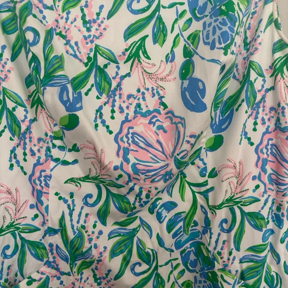 Lilly Pulitzer The Lilly Print Sleeveless Organic Cotton Blend Sheath Dress - Picture 9 of 9